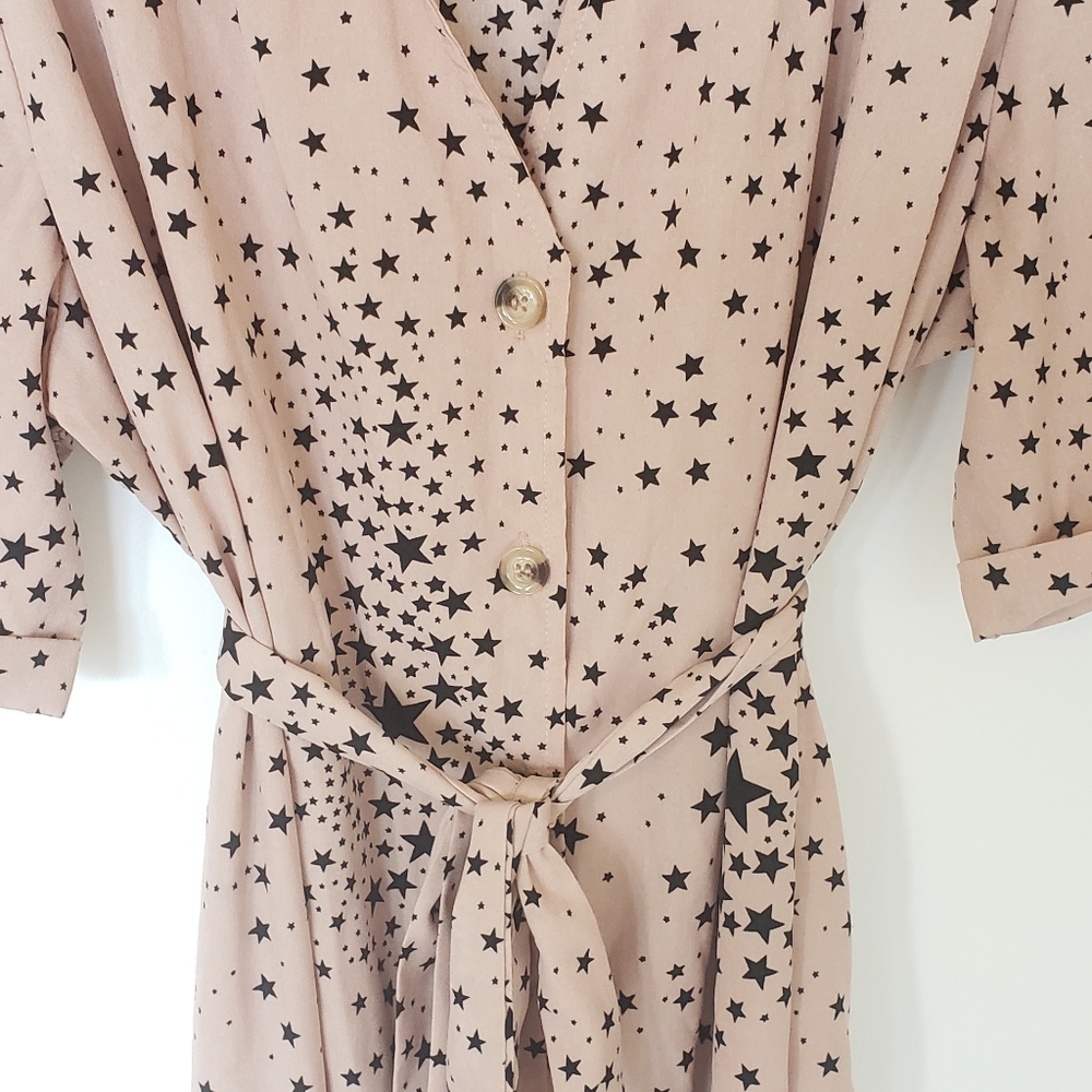 Plus Star Print midi dress